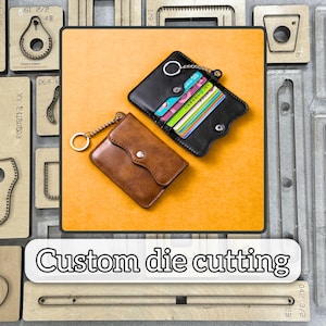 Matriz de corte criativa de couro com suporte para cartão com vários compartimentos, ferramenta de corte de precisão de couro de alta qualidade, conjunto de matriz de perfuração artesanal de couro para carteira
