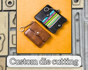 Multi-slot card holder leather creative cutting die, high-quality leather precision die-cutting tool, wallet leather craft punching die set