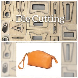 Ensemble de matrices de perforation en cuir personnalisée pour pochette pour femme, découpe de pochette en cuir pour portefeuille, outils de matrice de découpe pour artisanat en cuir et kraft