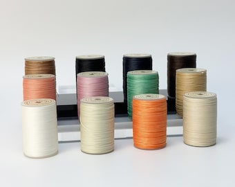 63 colors 160m/0.35 0.45 0.55 0.65mm round wax thread, polyester hand sewn thread, handmade DIY leather goods thread, can be sintered
