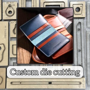Porta-cartões com vários compartimentos, cortador de couro personalizado, régua de aço de precisão para couro faça você mesmo, ferramenta de perfuração para artesanato em couro feito à mão