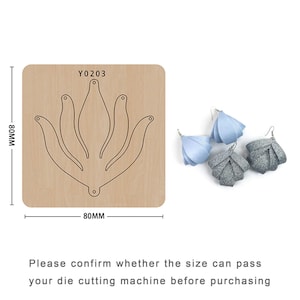 Matrices de découpe pour boucles d'oreilles en cuir, découpe sizzix big shot, outils de travail du cuir, boucles d'oreilles faites main, cadeaux de Noël
