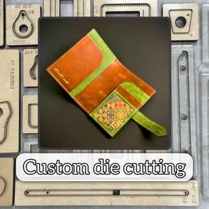 Vintage passport holder leather cutting knife / ticket holder leather precision metal cutting die / leather craft steel punching tool