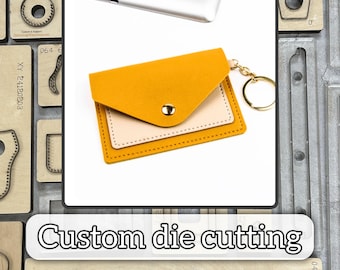 Women's simple card holder leather cutting die, high quality leather precision metal die cutting tool, coin purse leather craft punching die
