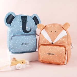 Sac à dos personnalisé avec broderie pour enfants, sac personnalisé pour tout-petits animaux de dessin animé avec nom, cartable pour enfants, sac pour filles garçons enfants, cadeaux d'anniversaire