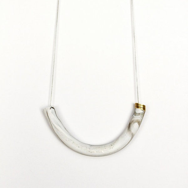 marble semicircle necklace