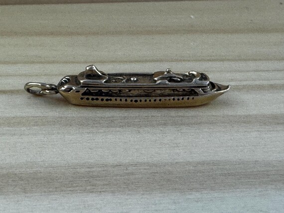 14k Royal Princess Ship Boat detailed Charm Pendant