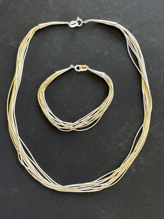 Liquid Silver Sterling Necklace Bracelet Set Cj's Navajo - Etsy Israel