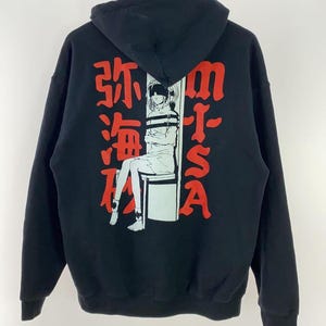 Sweat à capuche officiel Death Note grand Misa Amane ryuk rem yagami haut à capuche noir t-shirt kanji japonais authentique merchandising du Japon homme taille L 2