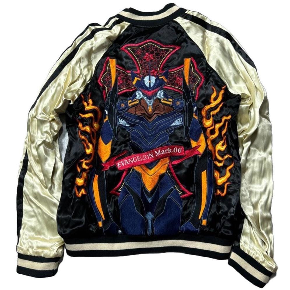 Goster de Fuga souvenir jacket スカジャン　emo NISHIKI 錦 XL Reversible Official Evangelion Mark 6