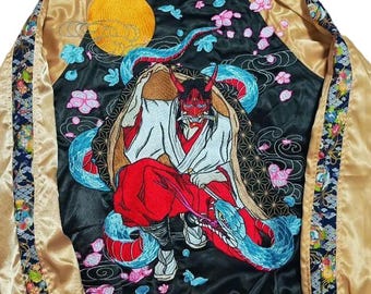 ジャケット・アウター 90s hoshihime souvenir jacket Hoshihime Japan TIGER Embroidered Sukajan Souvenir Bomber