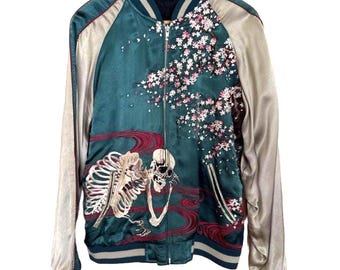 お取置きReversible Souvenir Jacket Ｌ Nwt Size M Coach Ladies Reversible Signature Souvenir Jacket