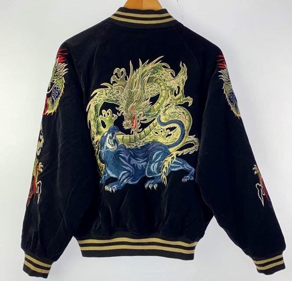 hoshihime souvenir jacket ベロア　黒　ブラック　龍 hoshihime souvenir jacket ベロア黒ブラック龍