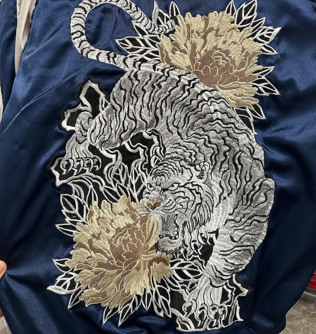 SQUARE TATTOO SOUVENIR JACKET スカジャン SQUARE】TATTOO SOUVENIR JACKET - CRACKLIMB 「 NewFunk store 」