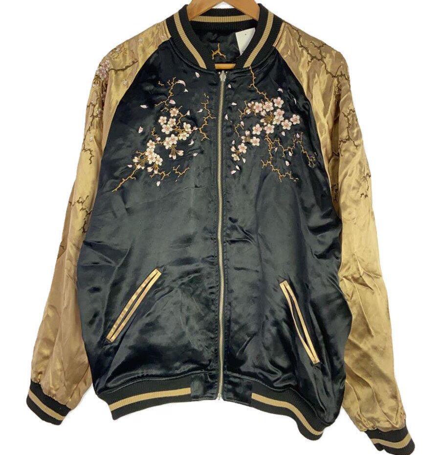Tangled Soul 絡繰魂 XL Reversible Embroidered Sukajan Black