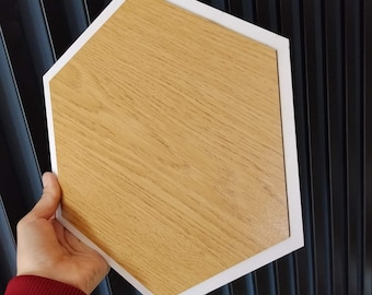 Pannello murale esagonale 3D in legno – Design scandinavo moderno