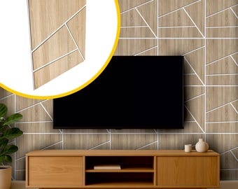 3D Geometric White Panel | Modern Minimalist Art Deco Style | 50x50 cm