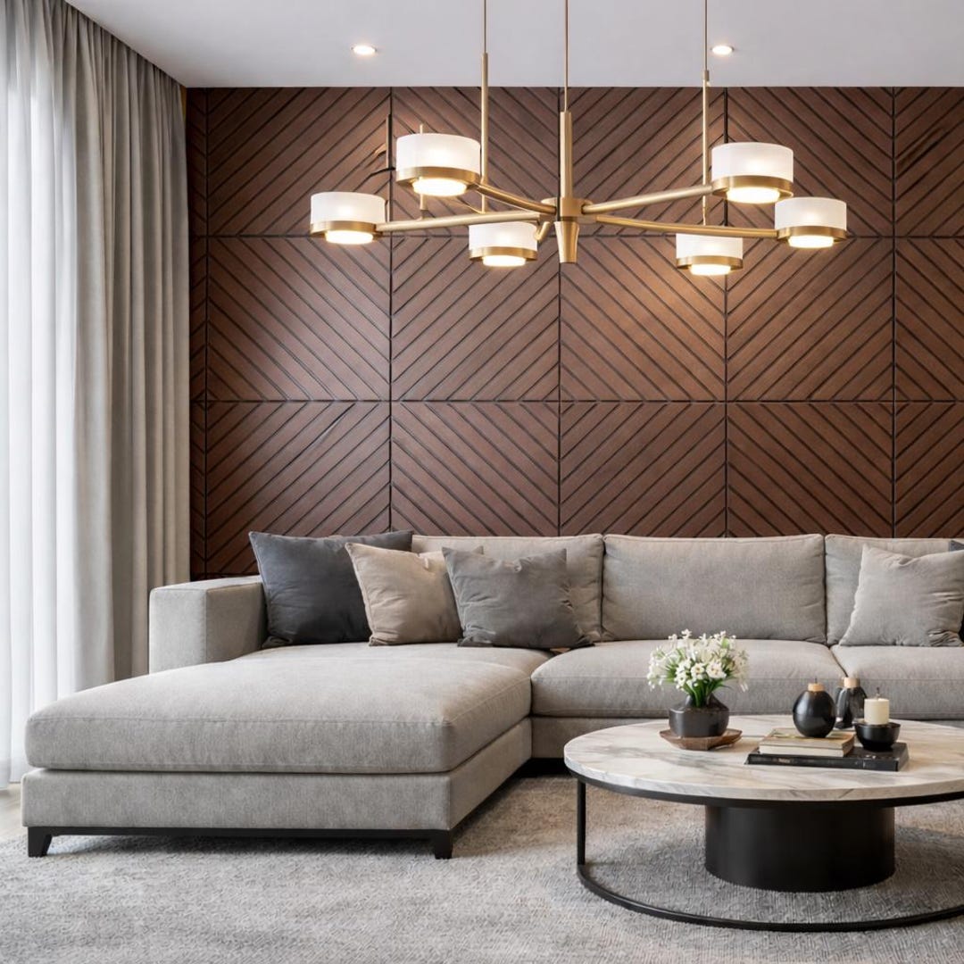 Oak Wood 3D Wall Panel – Art Deco Modern Interior Accent - Etsy UK