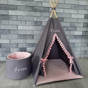 Personalized pet teepee, pet tipi, dog teepee, boho dog house, cat tipi, bunny teepee