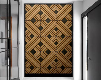 Wandpaneel – modern zwart accent, decoratieve 3D-tegel