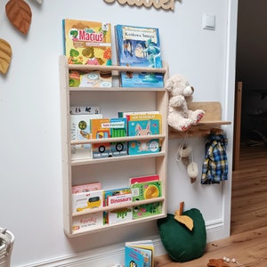 Wall bookshelf, wall-mounted bookshelf, Bookcase for Children&#39;s Room
