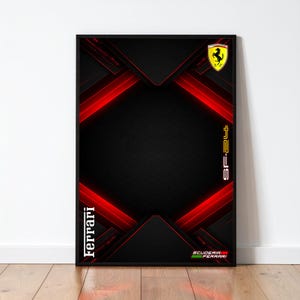 Ferrari SF-24 F Poster | Technic Compatible | Digital Art for Wall Poster | F-1 Digital Print | Technic 42207 compatible | Formula-1 Poster