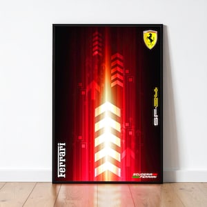 Ferrari SF-24 Poster | Technic Compatible | Digital Art for Wall Poster, F-one Digital Print | Formula one | Technic 42207 compatible Poster