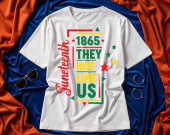 They Not Like Us Svg Png | Juneteenth Svg Png, Independence Day Shirt Design Sublimation, Afro Juneteenth Cut File For Cricut | Digital File