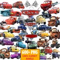 Cars PNG Cliparts Bundle, Lightning McQueen Tow Mater, Cars Characters PNG Cartoon Cliparts, Shirt, Cake Topper, Birthday, Cars Sublimation