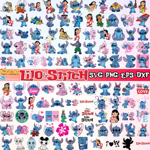 440+ Lilo and Stitch Layered Bundle Files | Lilo and stitch clipart png | Clipart, Cricut, Silhouette, Vector Cut Files | 110+ Unique Design