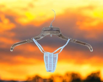 Handmade White Chiffon Thong
