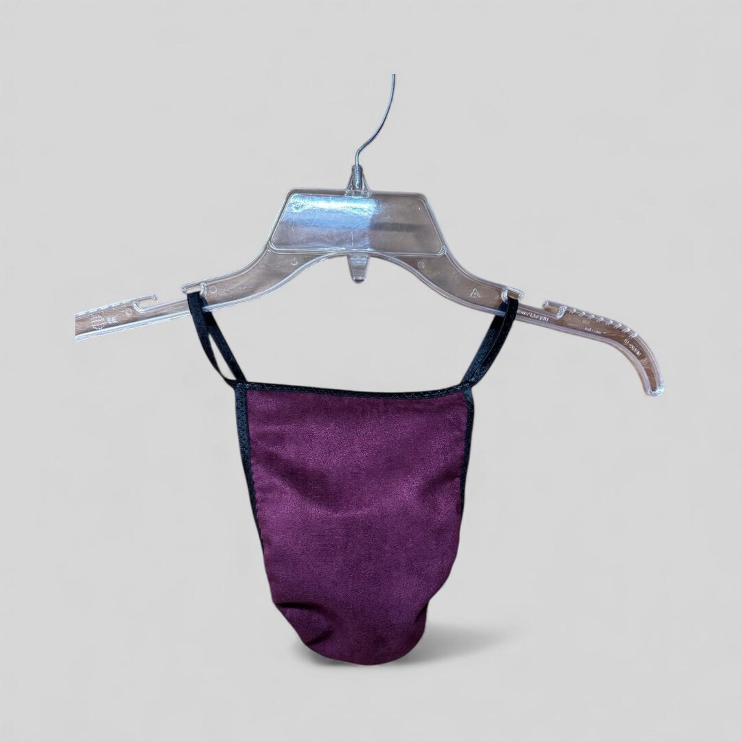 Men's Burgundy Faux Suede G-string | Soft and Sleek Design - Etsy