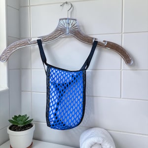 Blue Mesh Thong - Men's Lingerie image 10