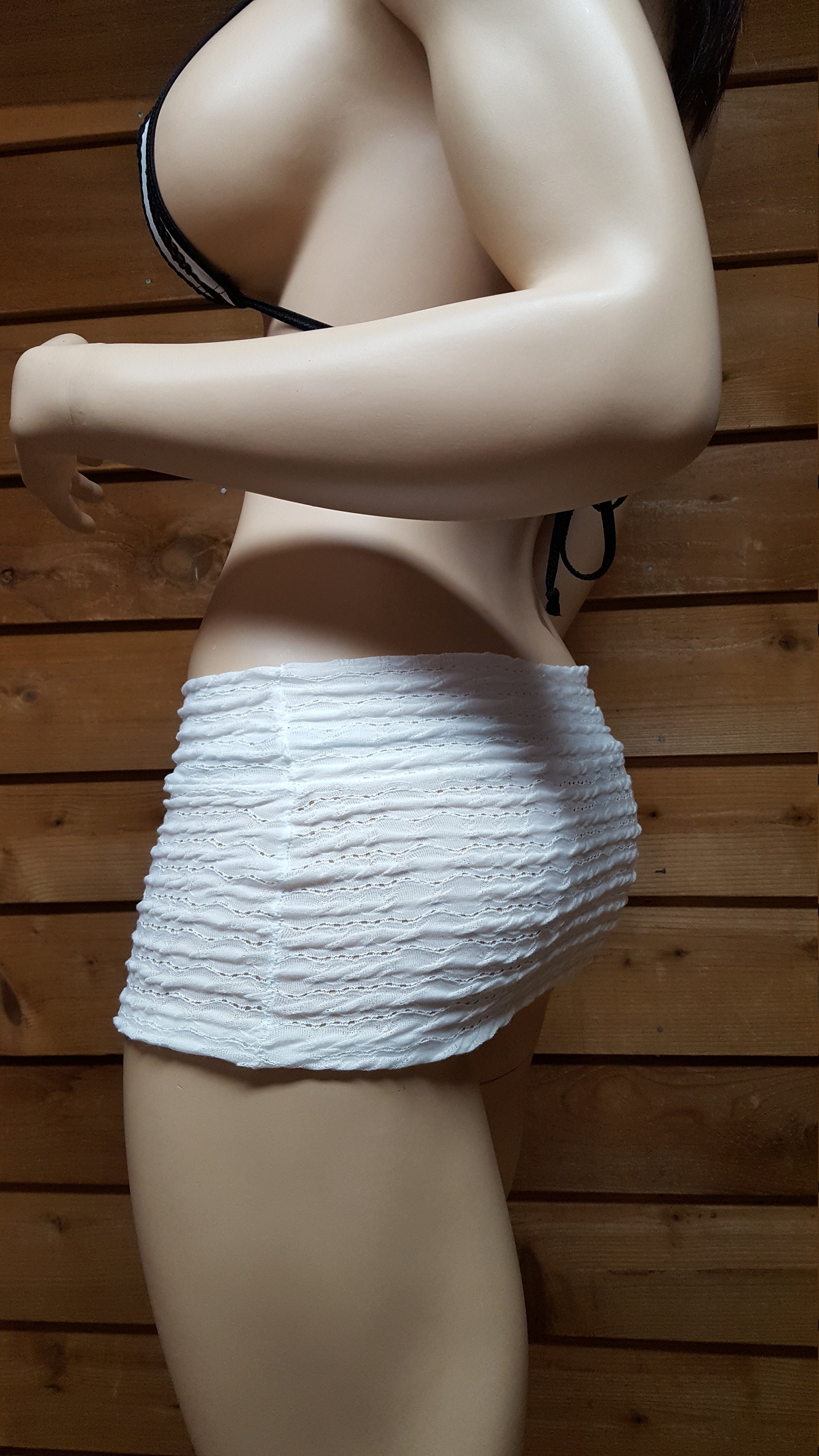 White Bodycon Micro Mini Skirt