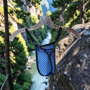 Blue Mesh Thong - Men's Lingerie image 11