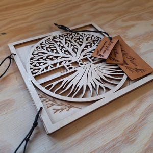 Carte d'invitation de mariage Arbre de vie, mariage en forêt, mariage respectueux de l'environnement, carte de félicitations