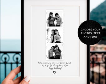 Best Friend Photo Collage Print, Personalized Birthday Gift, Sister Gift, Christmas Gift for Friends