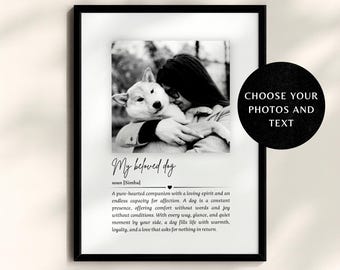 Personalized Definition Print | Pet Dictionary Definition | Memory Portrait with Photo | Custom Definition Wall Art | Personalized Gift