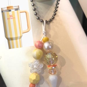 NEW! Butter Cabana Gloss Handle Charm, Tumbler Handle Charms, Oasis Collection, Tumbler Bracelet Stacks