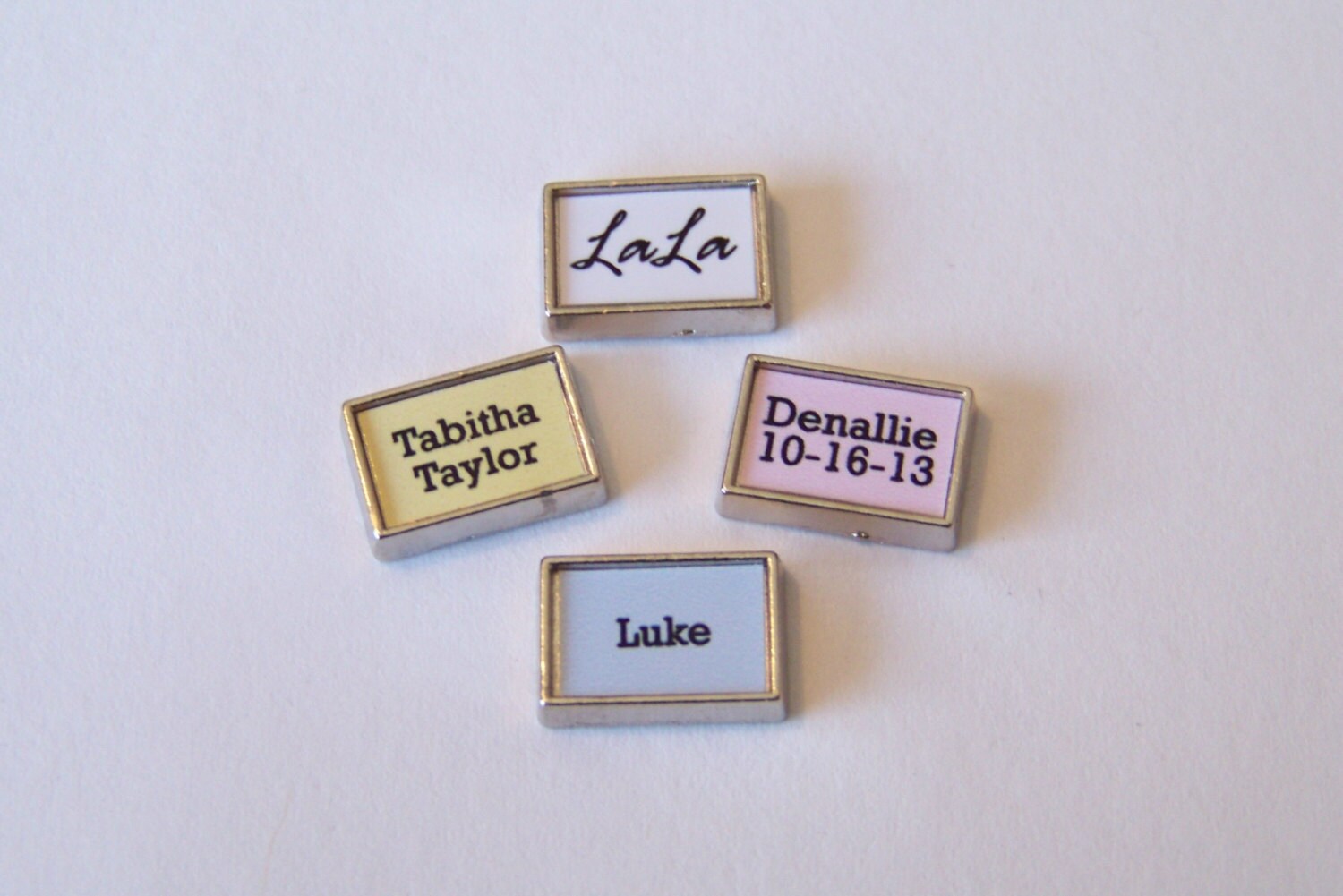 Custom Floating Name Charms to fit any brand of floating locket, avai…