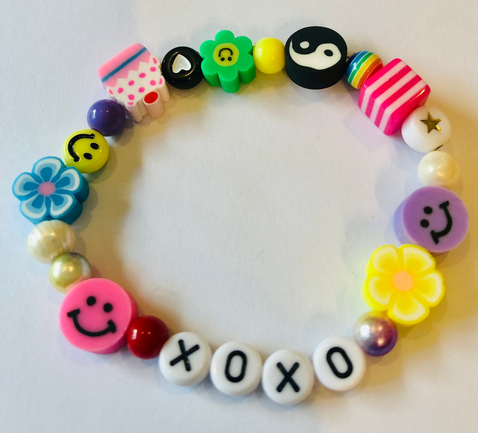 Custom Y2K Beaded Bracelet Custom Made With Your Name/phrase Etsy