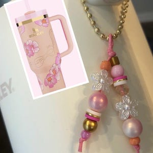 NEW!  Peaches and Cream Handle Charm, Stanley Accessories, Stanley Tumbler Charms, Tumbler Accessories, Tumbler Boot Topper Charms