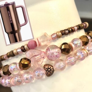 NEW! Polished Rose Gold Stack, Tumbler Accessories, Tumbler Bracelet Stacks