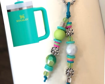NEW! Tropical Teal Boot Topper Charms, Stanley Accessories, Tumbler Charms, Tumbler Accessories, Tumbler Boot Topper Charms