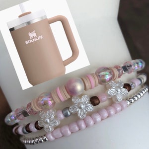 NEW! Almond Rose Boot Topper, Stanley Accessories, Tumbler Accessories, Tumbler Boot Topper Charms, Water Bottle Charms
