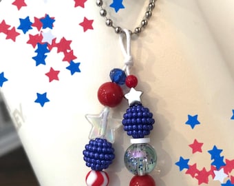 NEW!  USA Handle Charm, Memorial Day Handle Charm, July 4th Handle Charm, Tumbler Handle Charms, Tumbler Bracelet Stacks
