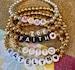 Custom Beaded Name Stretch Bracelet, Trendy Name Jewelry, Custom Name Jewelry, Mama Bracelets, Little Girl Bracelet, Kids Name Bracelets 