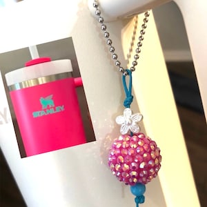 NEW!  Passion Pink Blingy Tumbler Charm, Tumbler Accessories, Stanley Tumbler Charms, Tumbler Accessories, Tumbler Boot Topper Charms