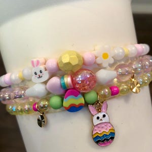 NEW!  Easter Tumbler Stack, Tumbler Handle Charms, Tumbler Bracelet Stacks