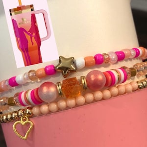 NEW! 60’s Twist and Turn Cup Stack, Stanley Accessories, Tumbler Accessories, Boot Topper Charms, Stanley Cup Charms